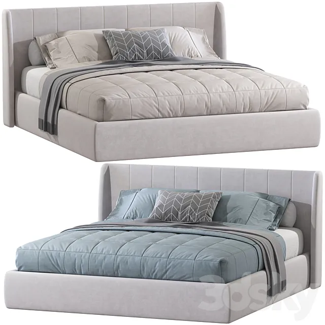 Double bed 167 3DS Max Model