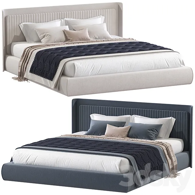 Double bed 73 3ds Max