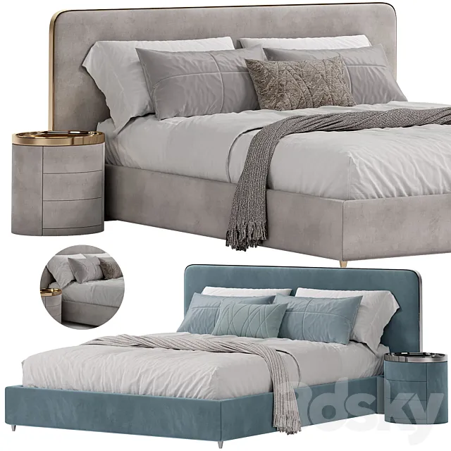 Double bed ELVIS by CANTORI 3ds Max