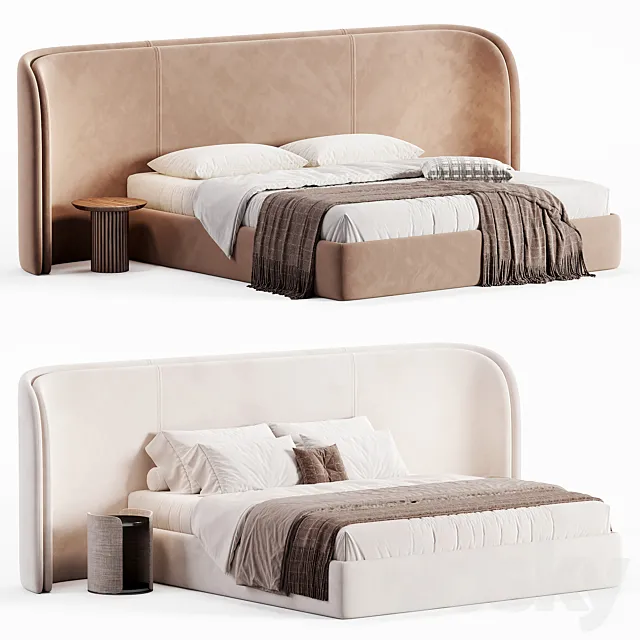 Double bed Ferrol Bed 3DS Max Model