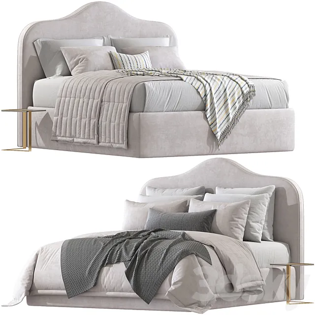 Double bed Marion Natural №217. 3ds Max