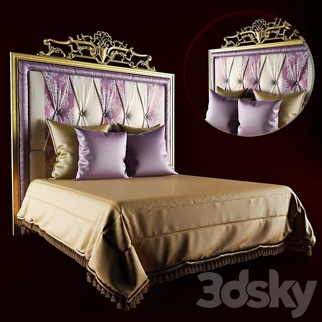 Double bed Meroni. Lifestyle Collection 3DSMax File