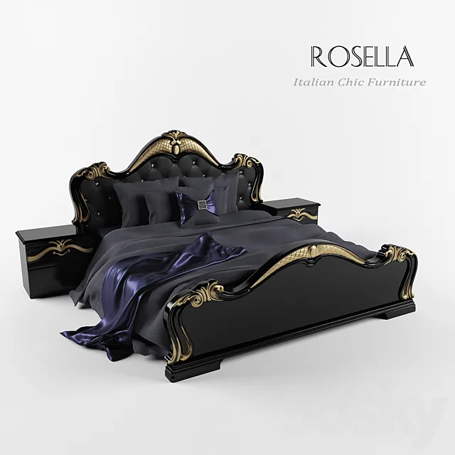 Double bed (Rosella Italy) 3DS Max Model