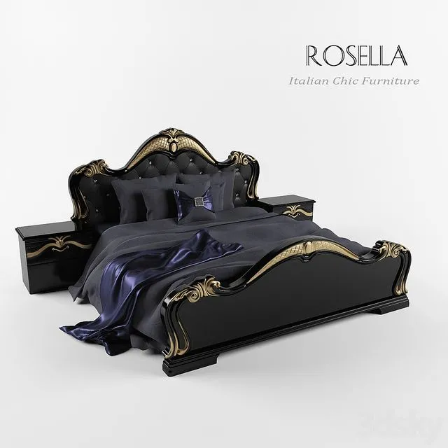 Double bed (Rosella Italy) 3dsMax Model