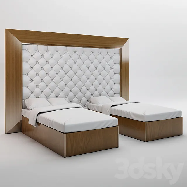 Double bed-sliding 3DSMax File