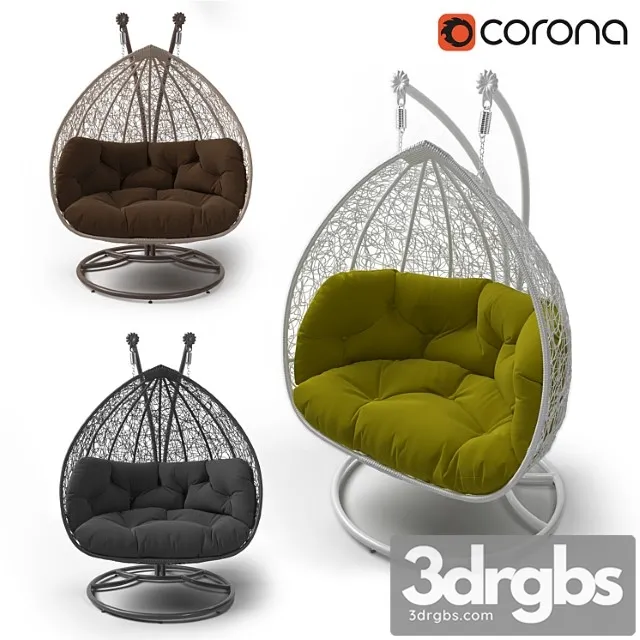 Double cocoon chair 3dsmax Download