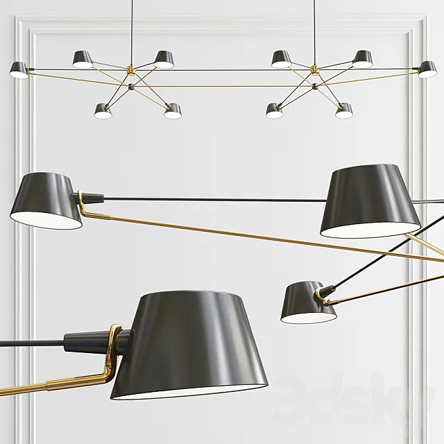 DOUBLE PIVOT CHANDELIER 3DS Max Model