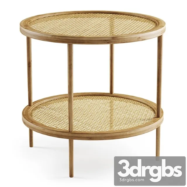 Double Rattan Coffee Table