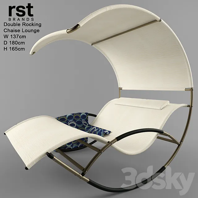 Double Rocking Chaise Lounge 3DS Max Model