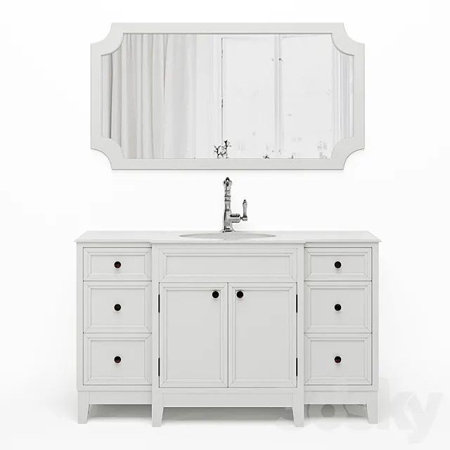 Downton Dantone Home bathroom cabinet 3ds Max