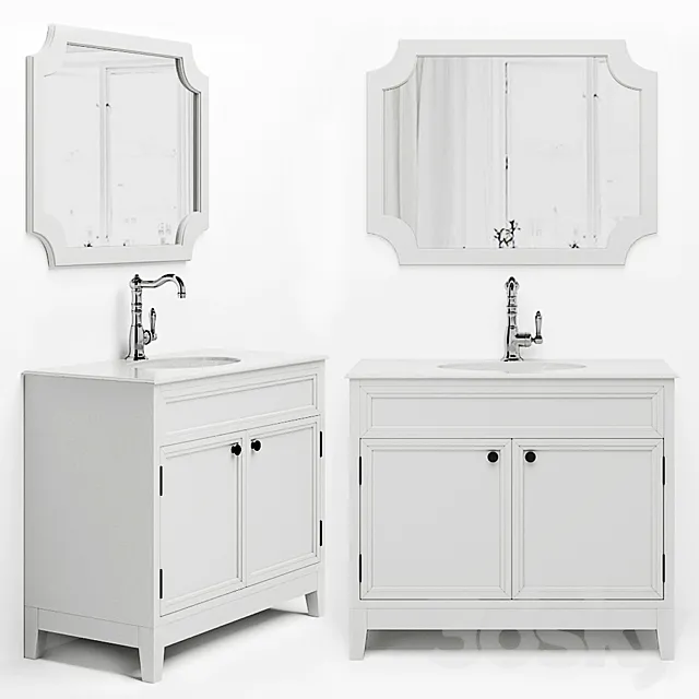 Downton small bathroom cabinet Dantone Home 3ds Max