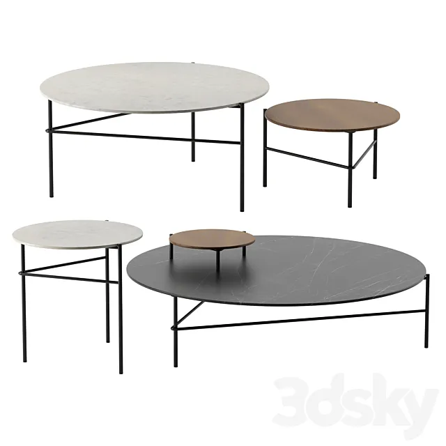 DOWNTOWN Coffee Tables by Omelett Editions 3DSMax File