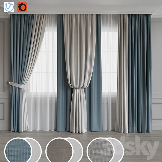 Drapery set 120 3ds Max