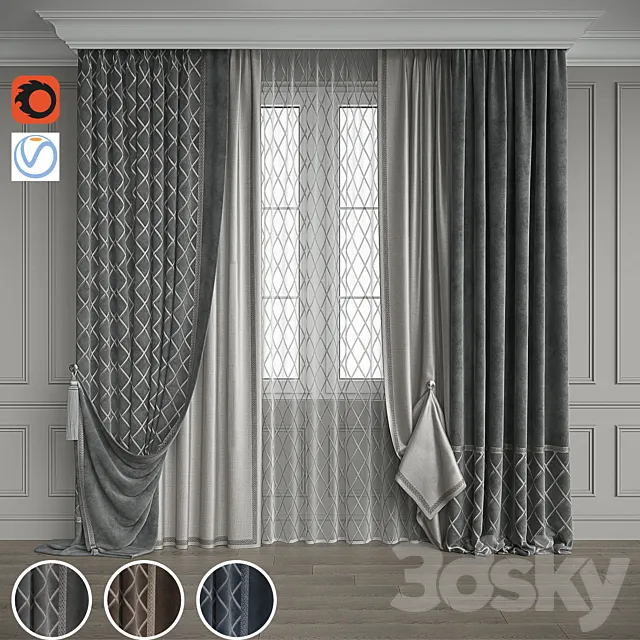 Drapery set 126 3ds Max