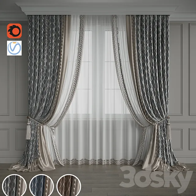 Drapery set 128 3ds Max