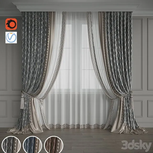 Drapery set 128 3dsMax Model