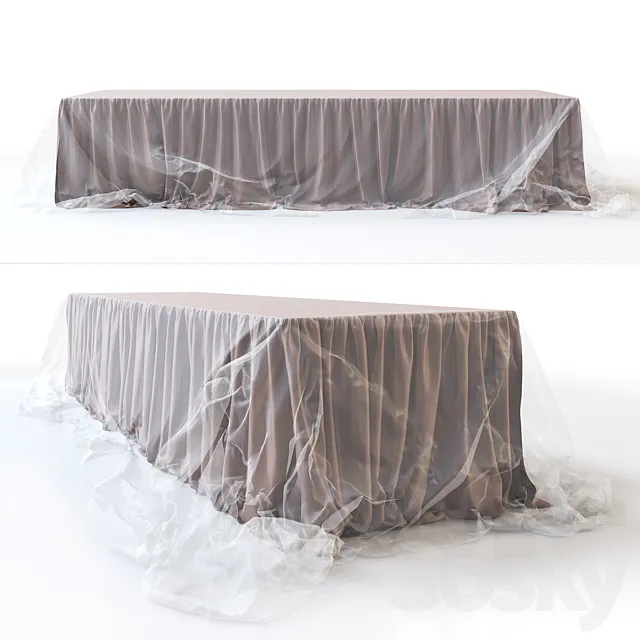 Drapery wedding table 3DS Max Model