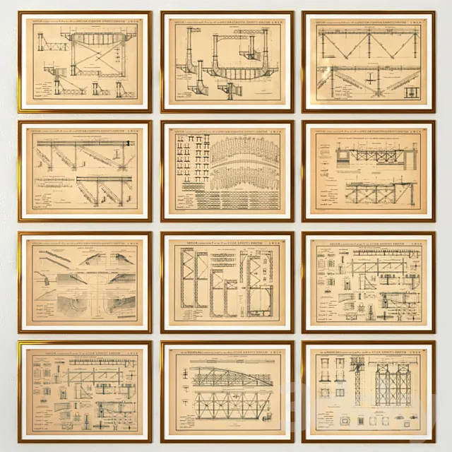 drawings of the Moscow Central Railway 3ds Max