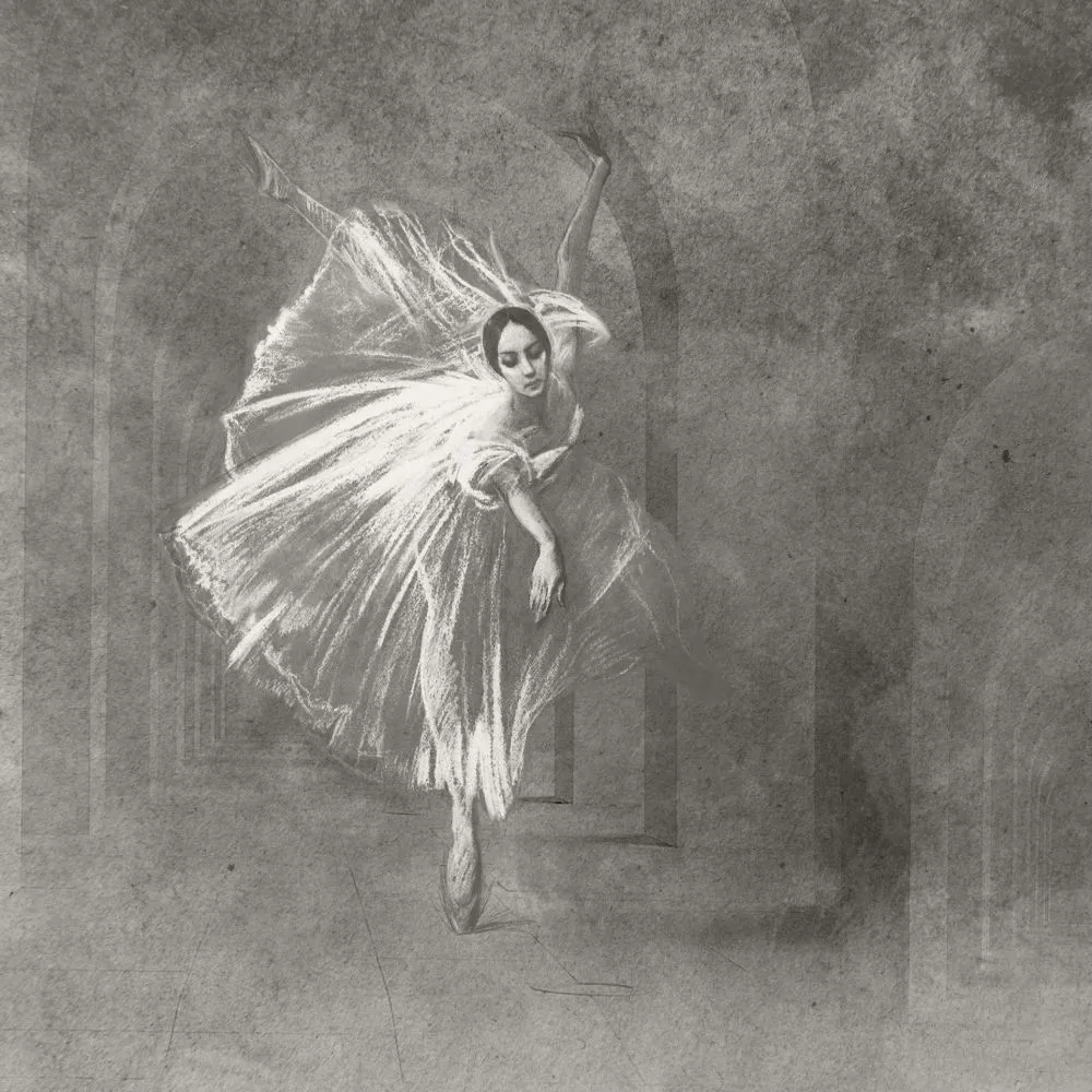 Dress-wall – Wallpaper Ballet 3ds Max