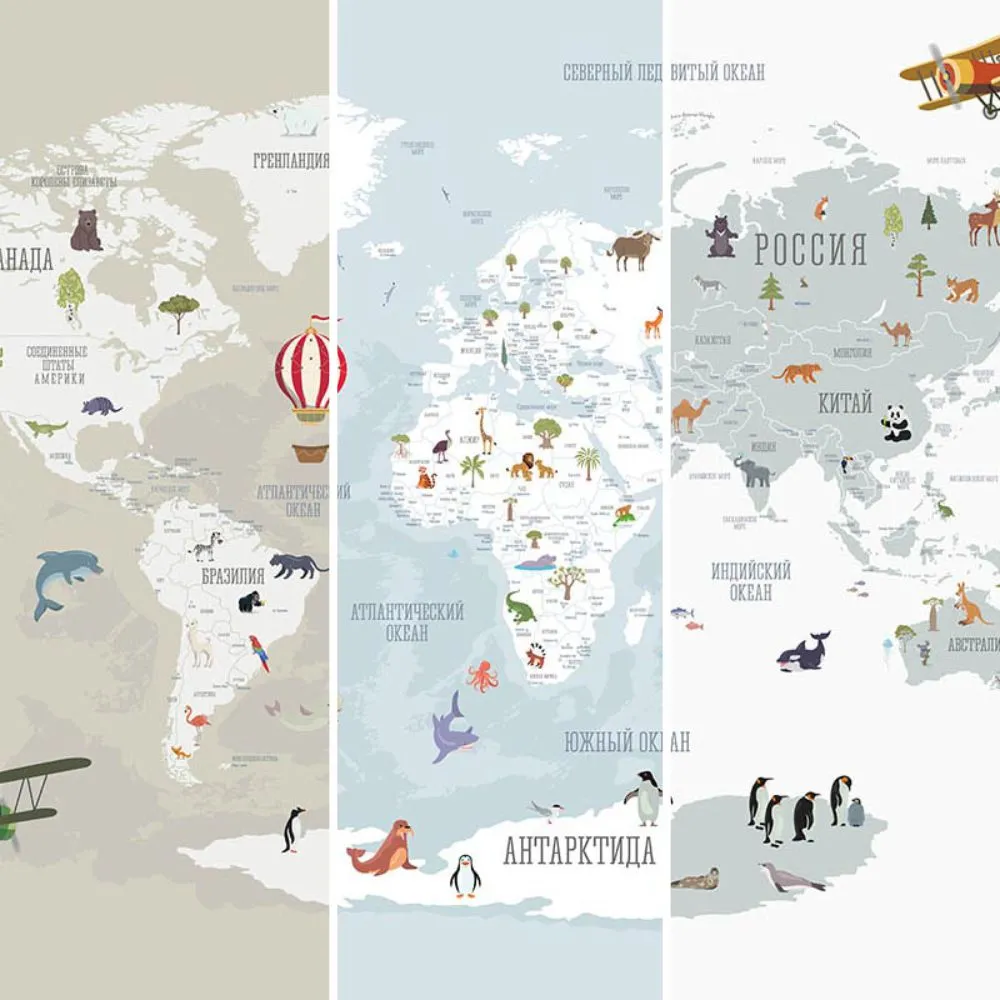 Dress-wall – Wallpaper Exupery world map 3ds Max