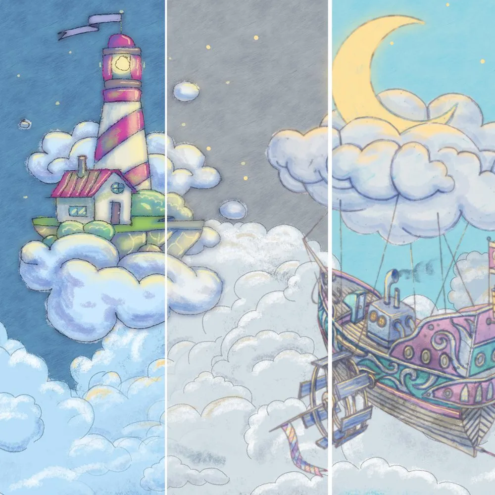 Dress-wall – Wallpaper Flying ship 3ds Max