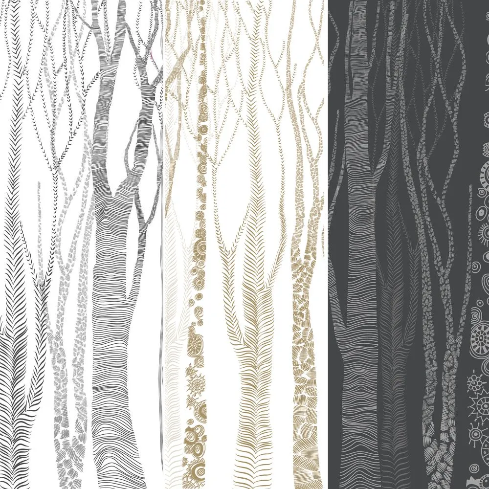 Dress-wall – Wallpaper Graphite forest 1 3ds Max