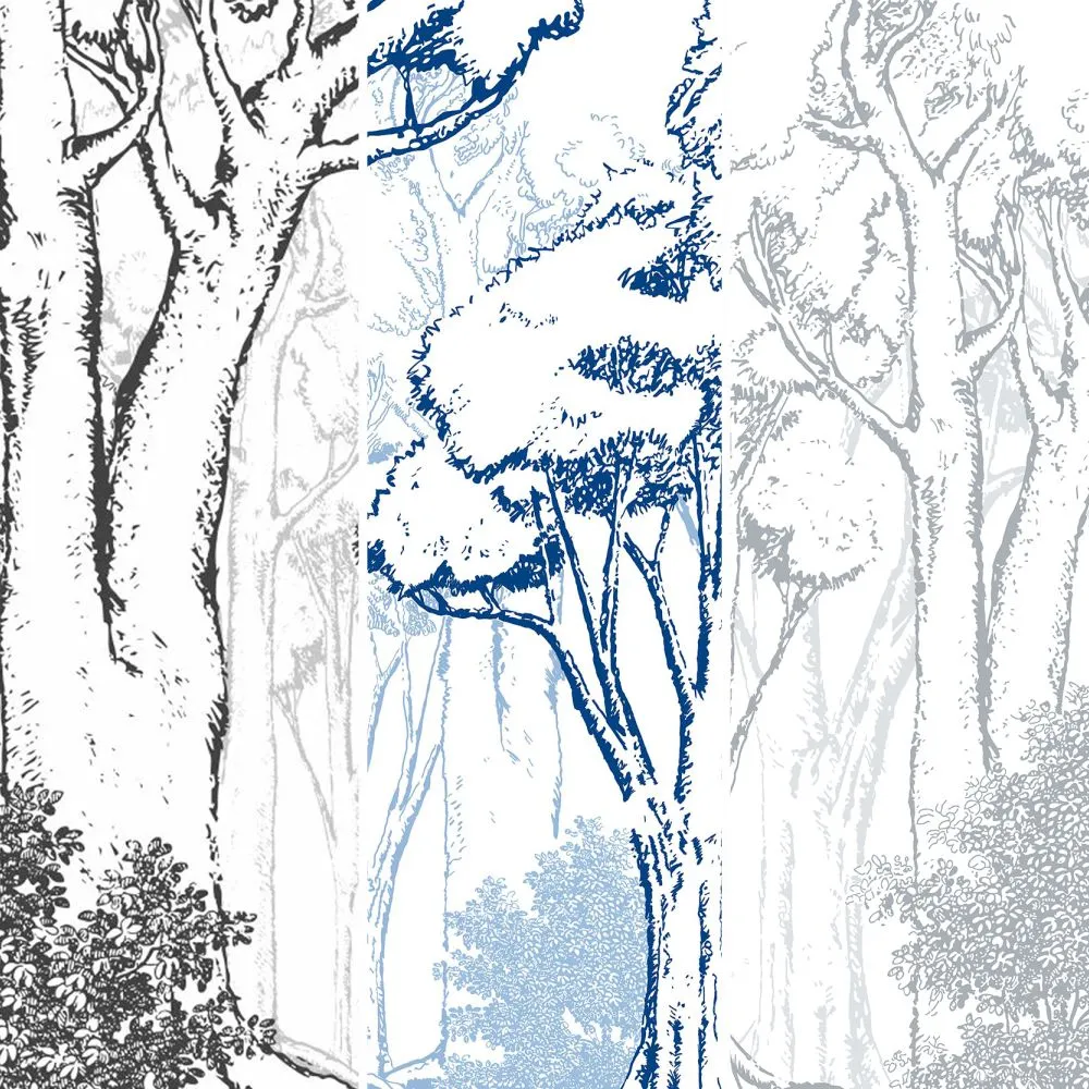 Dress-wall – Wallpaper Graphite forest 2 3ds Max