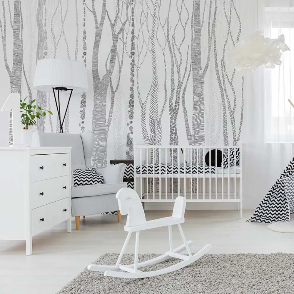 Dress-wall – Wallpaper Graphite forest 3 3ds Max