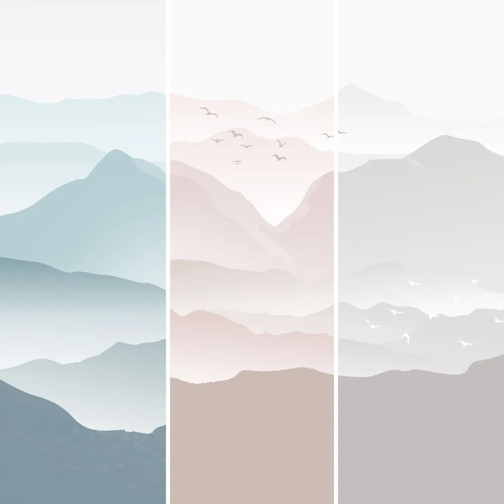 Dress-wall – Wallpaper Misty mountains 3ds Max