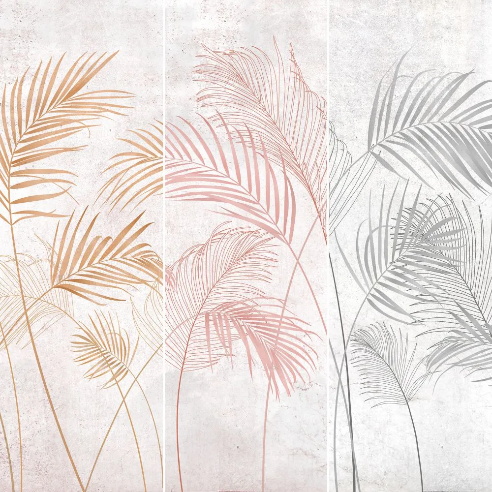 Dress-wall – Wallpaper Palm leaves light 3ds Max