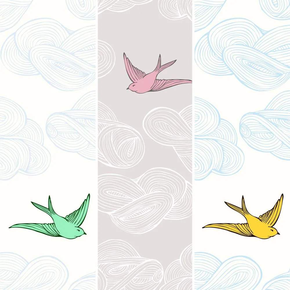 Dress-wall – Wallpaper Swallows 3ds Max