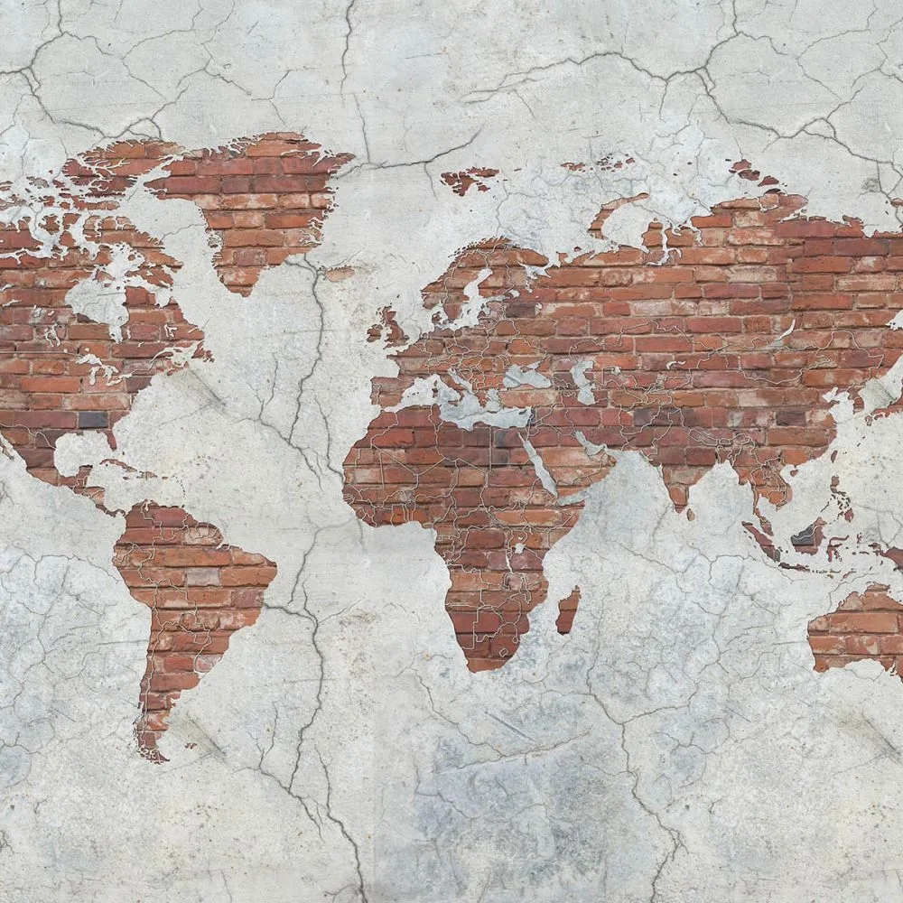 Dress-wall – Wallpaper World map Loft 3ds Max