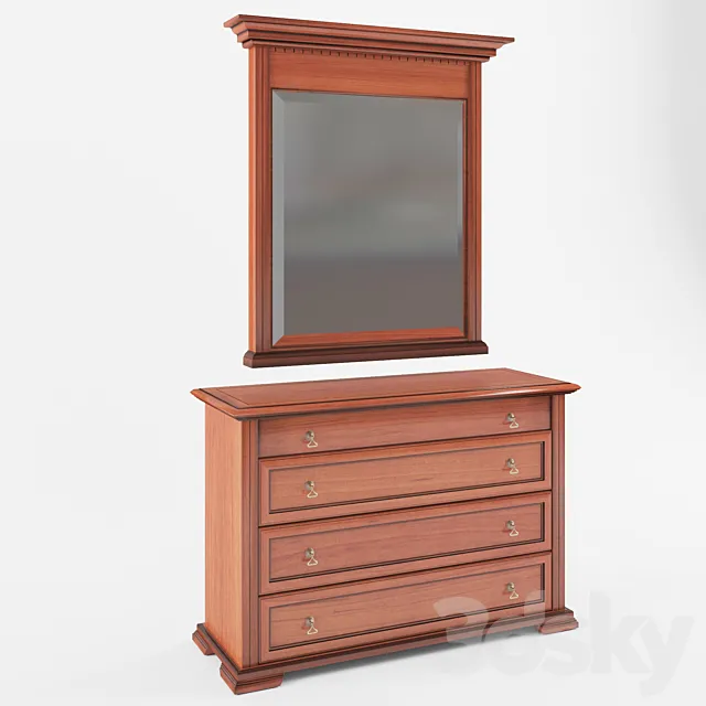 Dresser and mirror 3ds Max