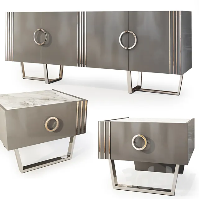 Dresser and nightstand Holly. Sideboard nightstand by Medusa Home 3ds Max