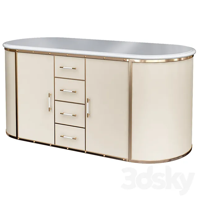 Dresser console table 3DS Max Model