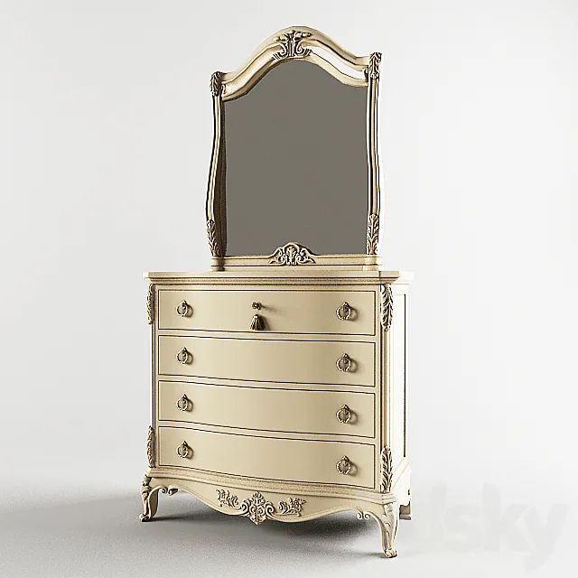 dresser with mirror Antonelli 3ds Max