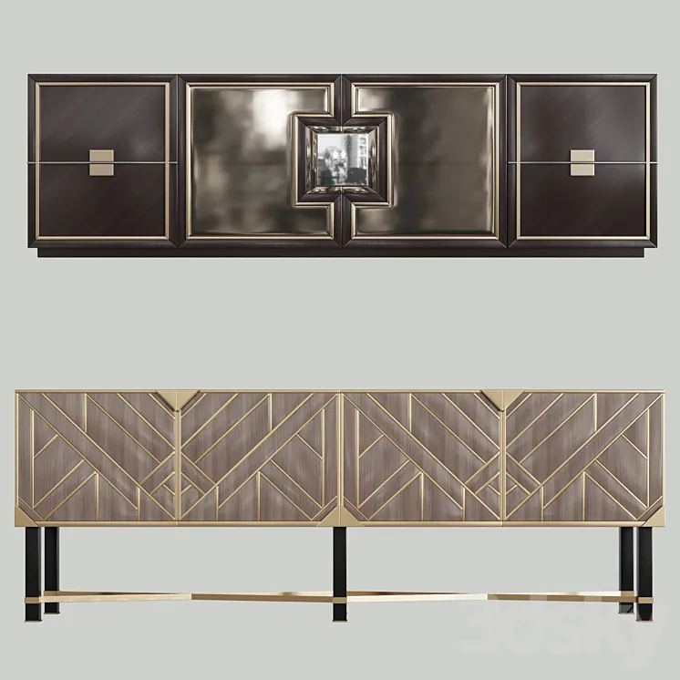 Dressers in the style of art deco 01 3DS Max