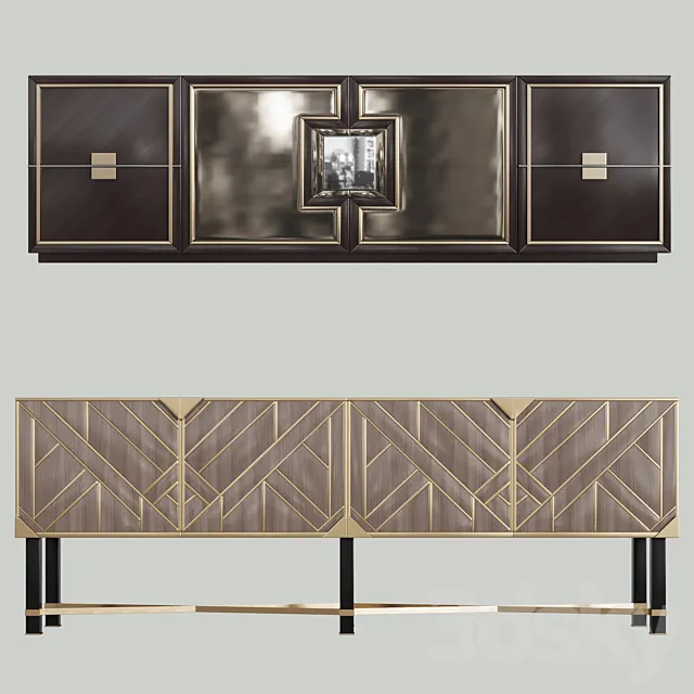 Dressers in the style of art deco 01 3DSMax File
