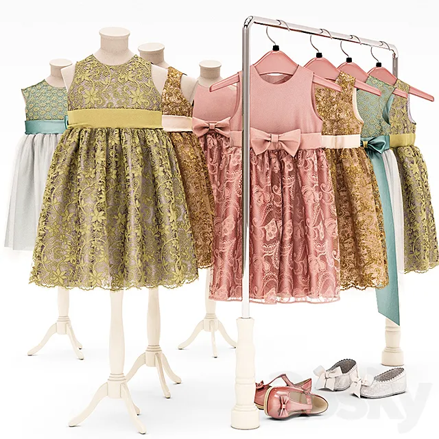 Dresses for girls 3DSMax File