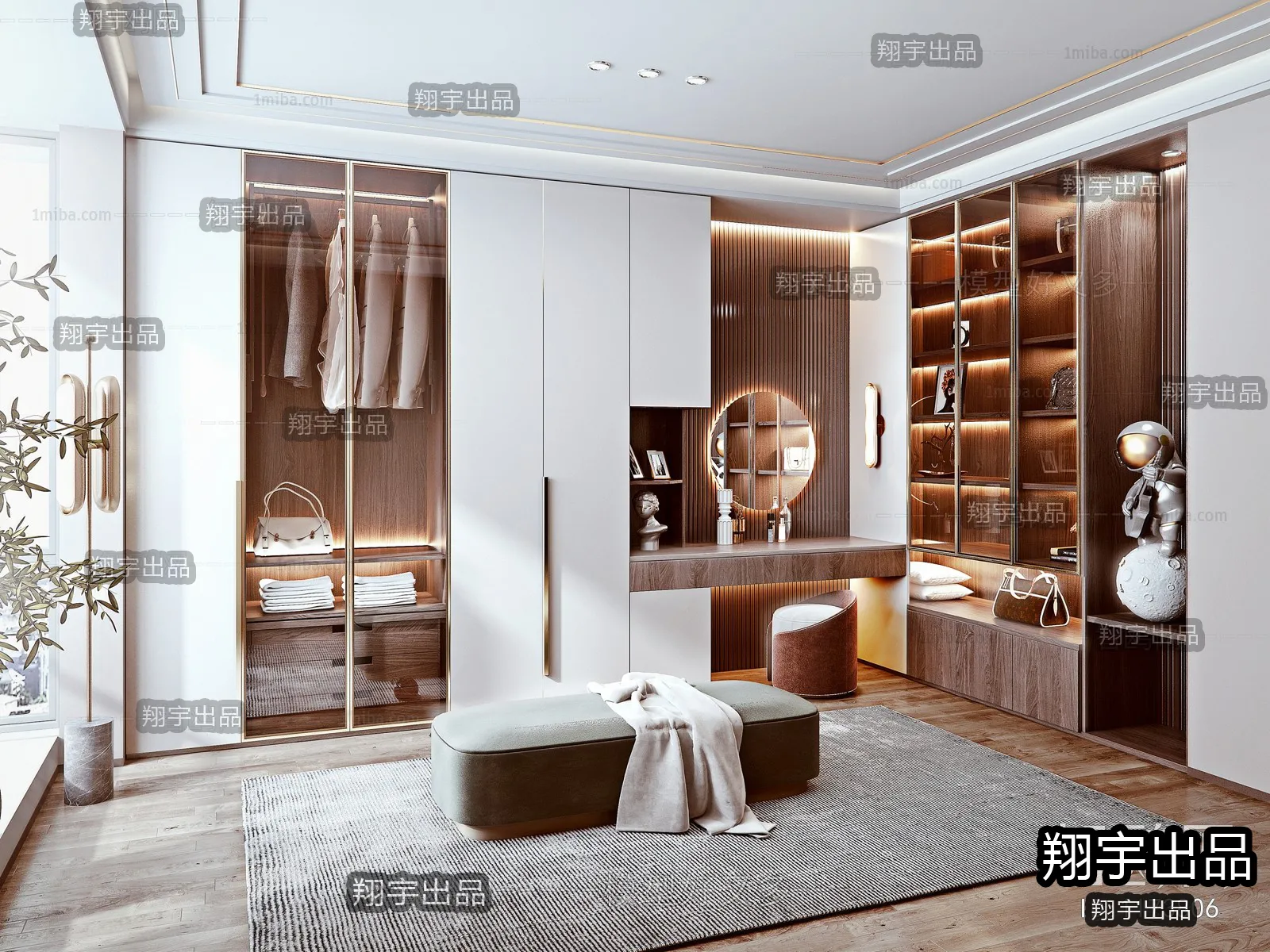 Dressing Room 3D Interior Scene – Modern Style – 042