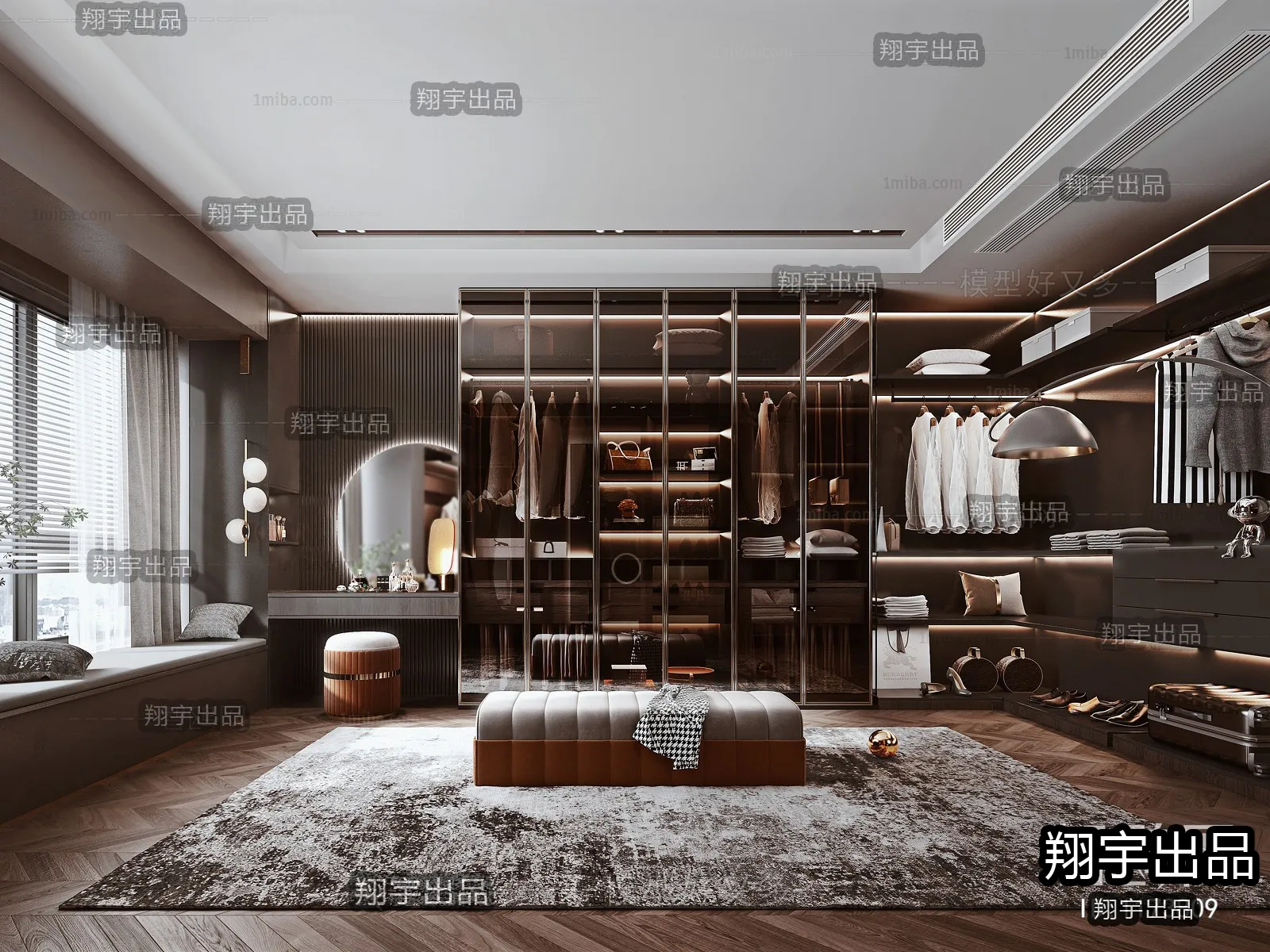 Dressing Room 3D Interior Scene – Modern Style – 043