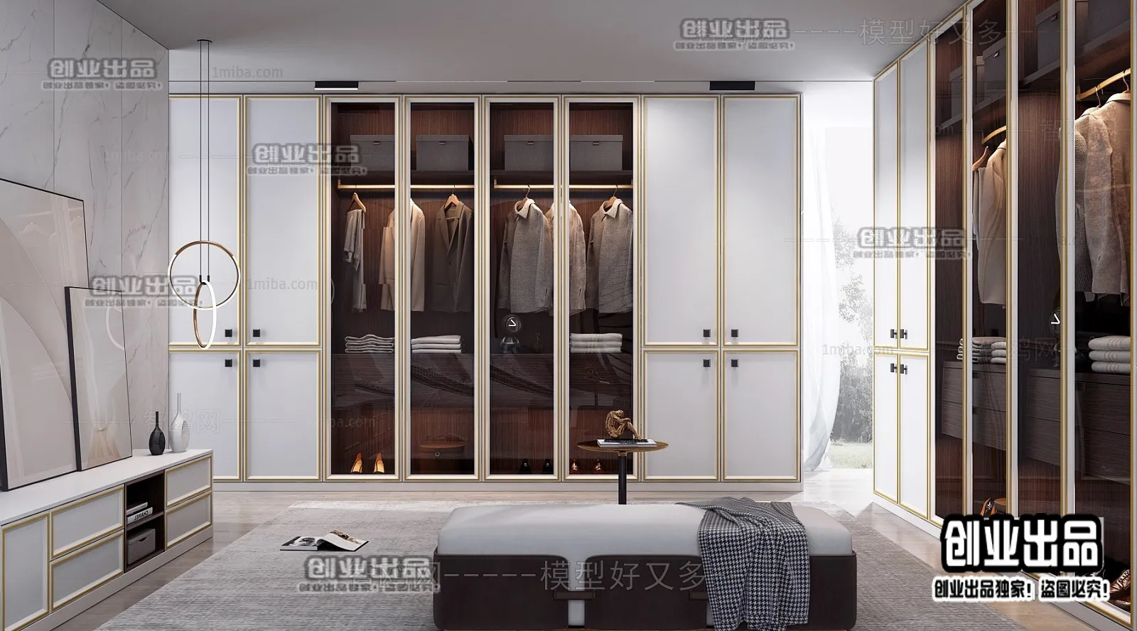 Dressing Room 3D Interior Scene – Modern Style – 051