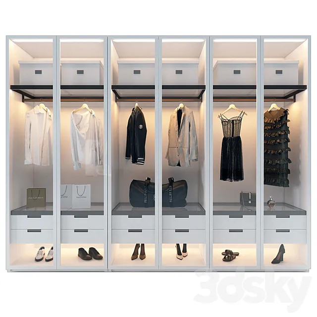 Dressing room Poliform fitted_2 3DS Max Model