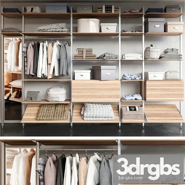 Dressing room with clothes shoes and other clothes. clothing 2 3dsmax Download