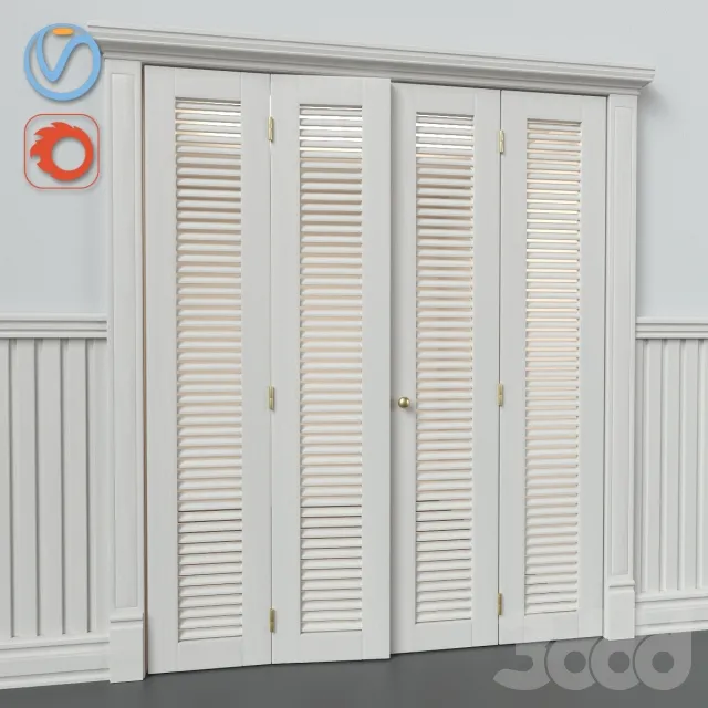 Dressing room with wall panel 3dsMax Model