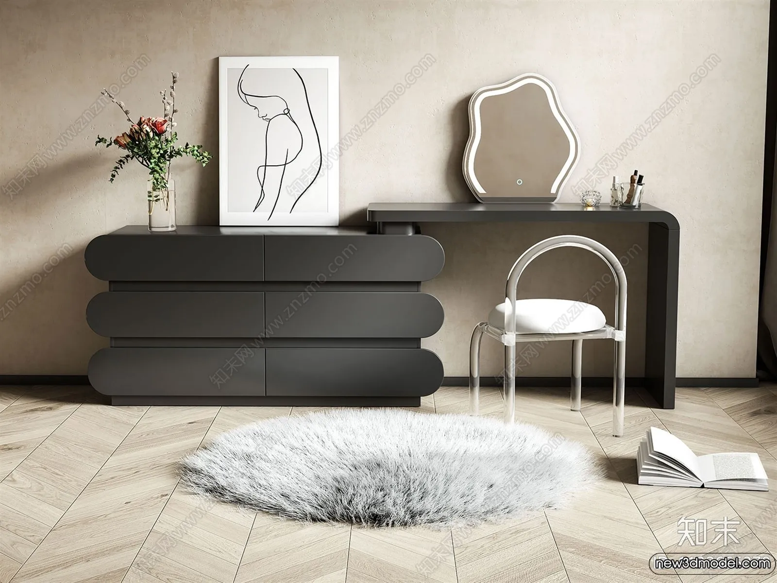 Dressing Table – 3D Models – 3D Furniture Models for Interior – 093