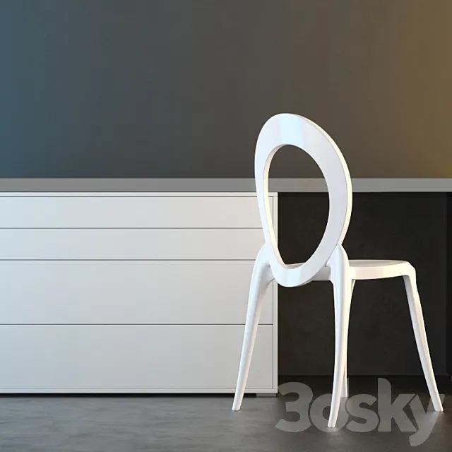 Dressing table and chair DOC MOBILI 3DSMax File