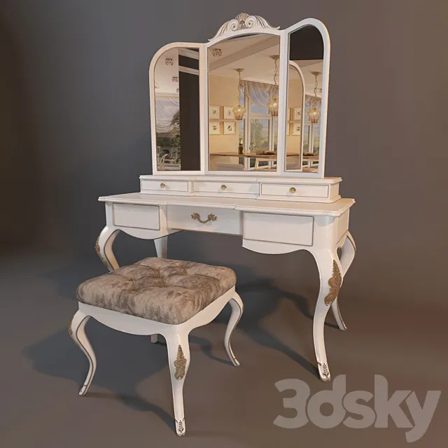 Dressing table and poof GRAN GUARDIA 3DS Max Model