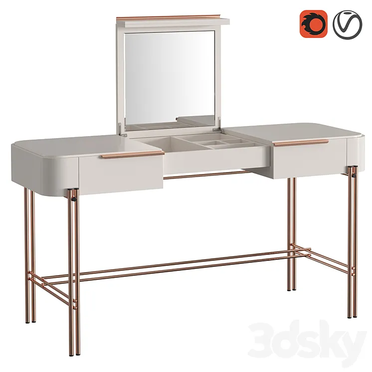 Dressing table BAMBOO 3DS Max Model