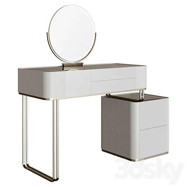 Dressing table Drawer Makeup Vanity Set 3DS Max Model